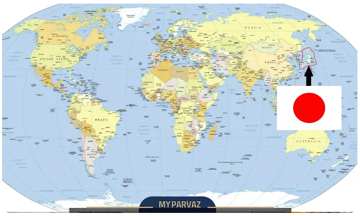 Geographical location of Japan